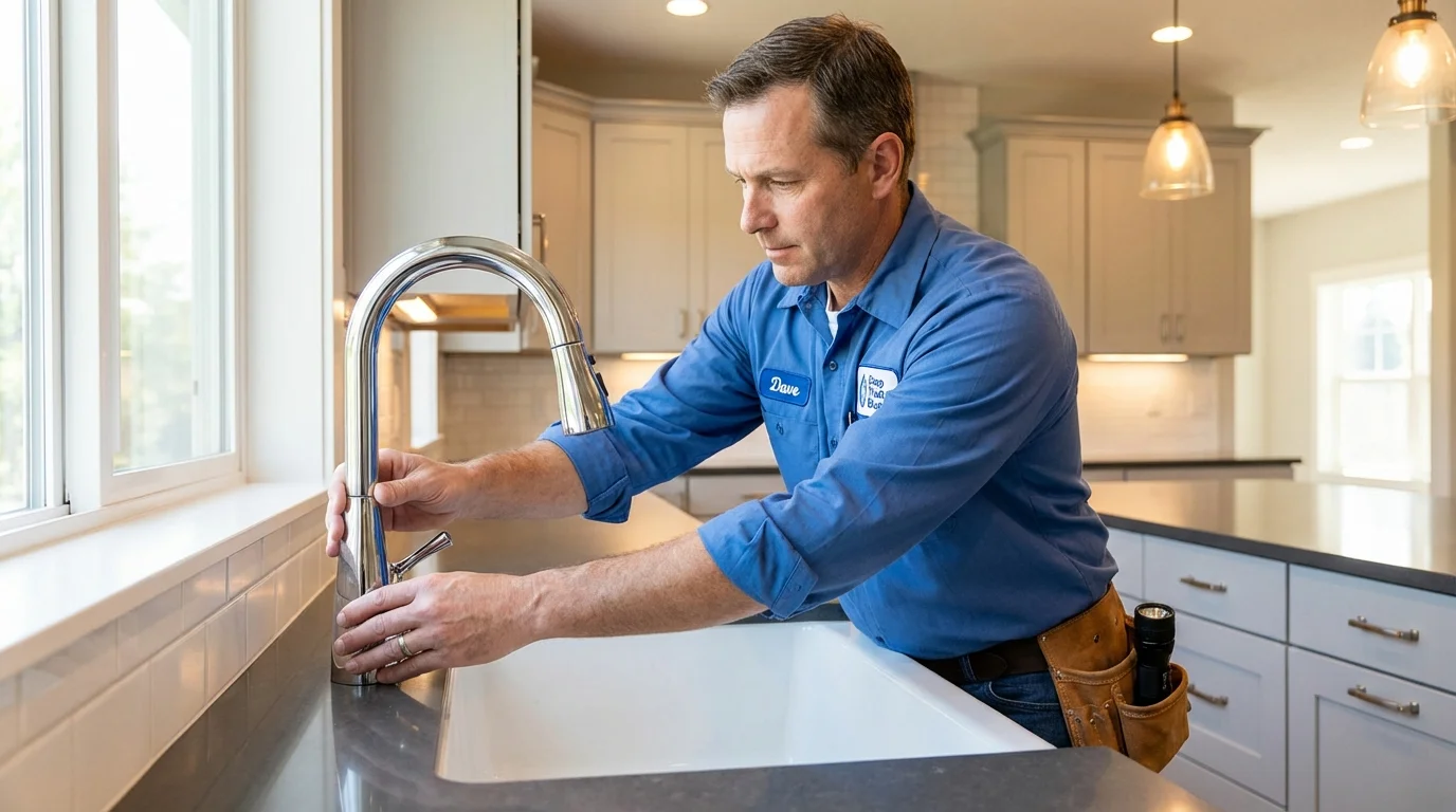 Kitchen faucet installation by Johns Plumbing LLC in Ellinwood